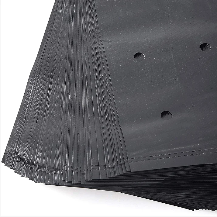 Оптовая продажа, черные посадочные пакеты, пластиковые пакеты для питомников, саженец, растительный мешок с отверстиями