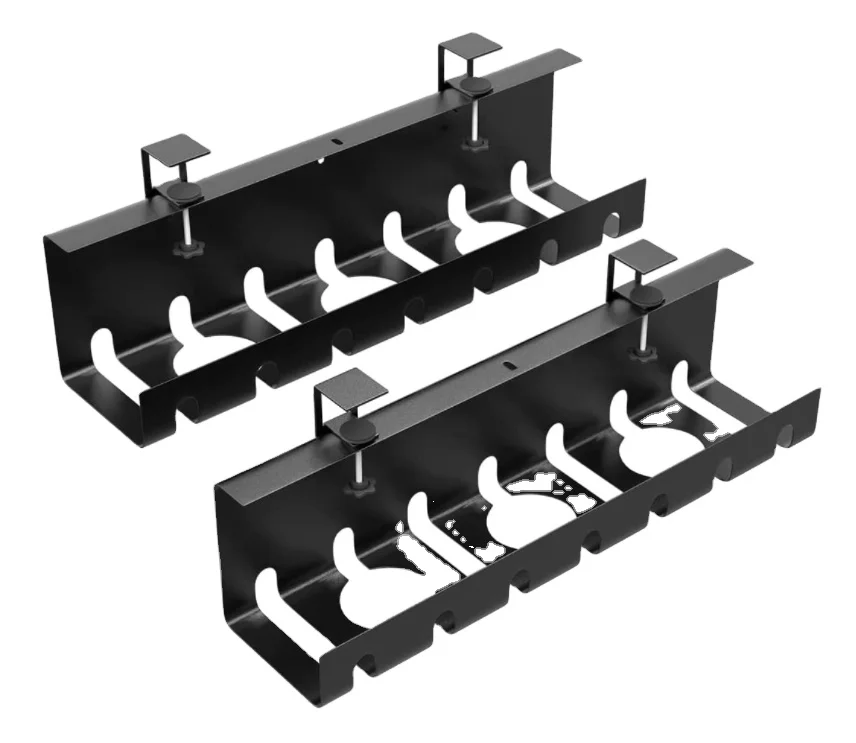 Kabelmanagement Unter Dem Tisch – Aus Carbonstahl, Ohne Bohren, Offene Struktur, 42x16x5 Cm, Für Heimbüro & Co