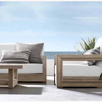 All weather outdoor furniture high and luxury patio comfortable quality teak wood furniture classy sofa set
