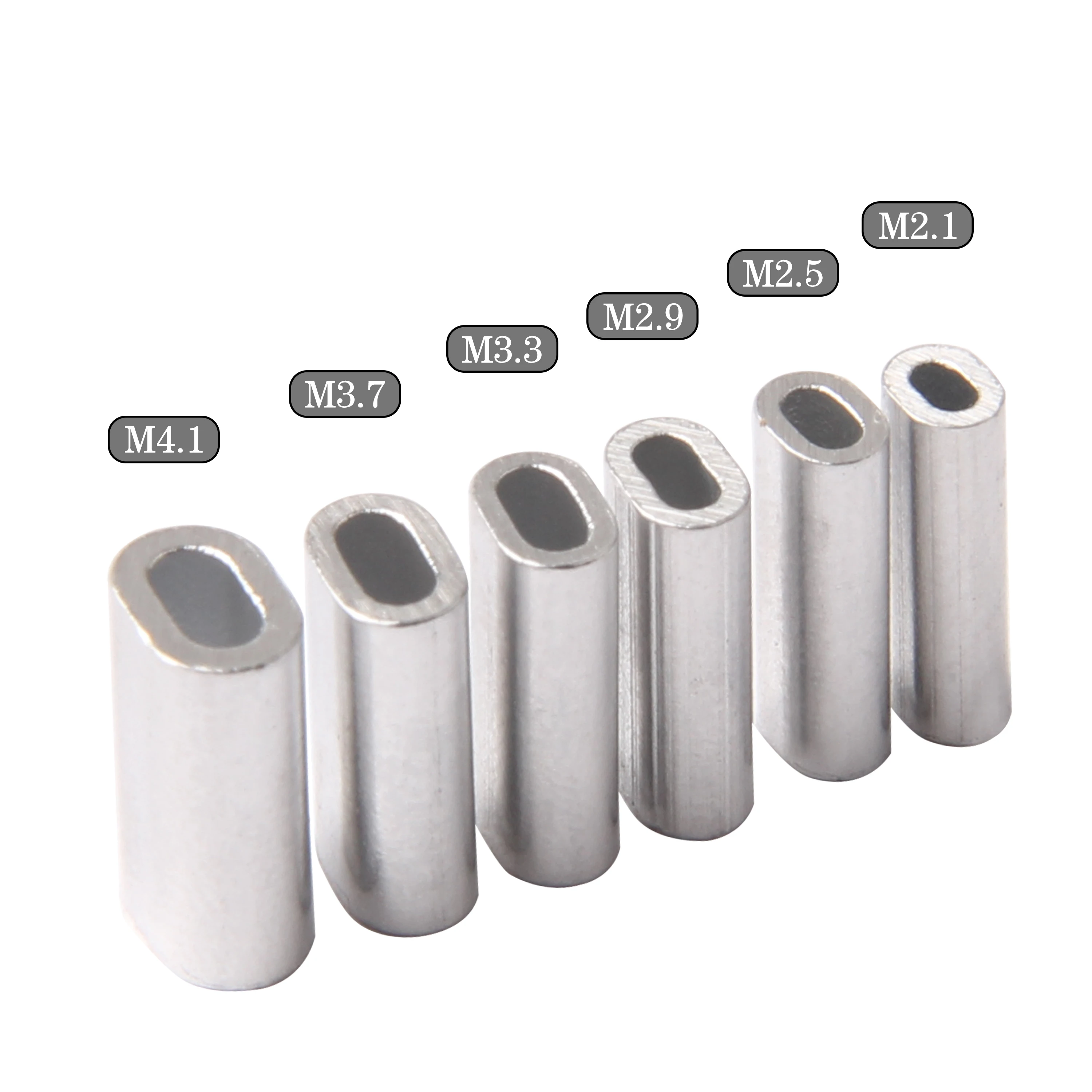 100 Manchons à Sertir Aluminium – 5 Tailles Pour Pêche, Accessoires Ligne, Neuf