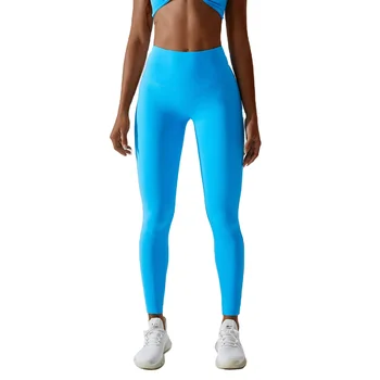 Naked Yoga Pants,Hip Lifting,Running,Quick Drying Fitness Pants,Candy