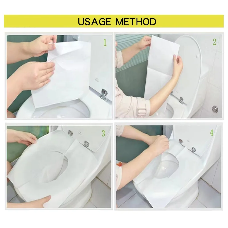 Hygienic Travel Pack Disposable Wc Seat Cover Paper Flushable