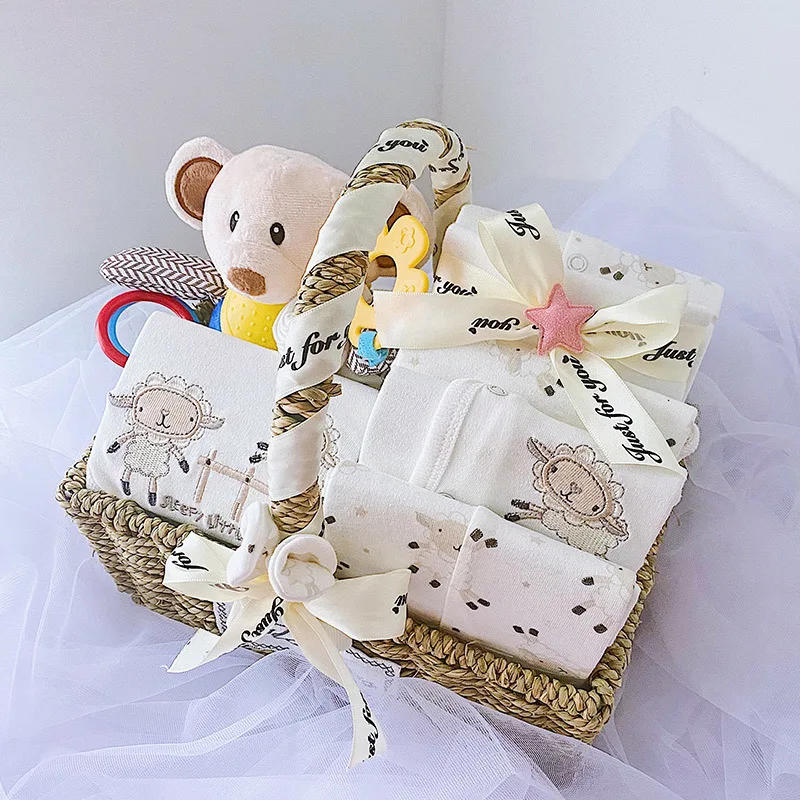 Wholesale 100% Cotton Newborn Babywear Gift Sets Girls Hot Balloon Infant New Born Gift Box Sets for Summer and Spring details