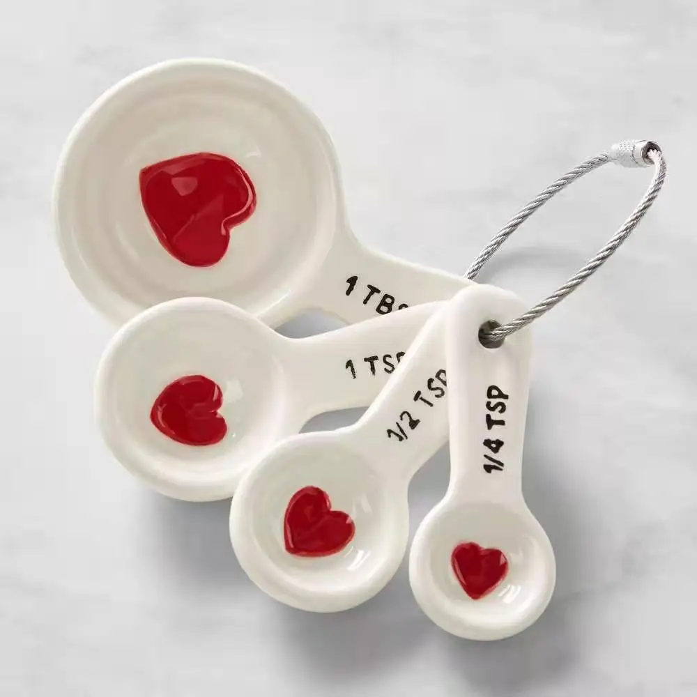 Measuring Spoon Set 4 Piece Novelty Set Cooking Gadgets Heart 