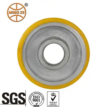 High Quality 3 Inch Yellow Polyurethane Cast Iron Center Caster Wheel Heavy Load European Type for Industrial Machinery