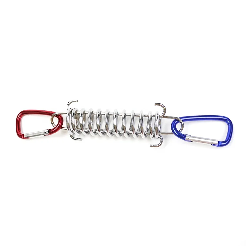 4 Boucles à Ressort Tente Camping | Crochets Acier Nickelé | Widream