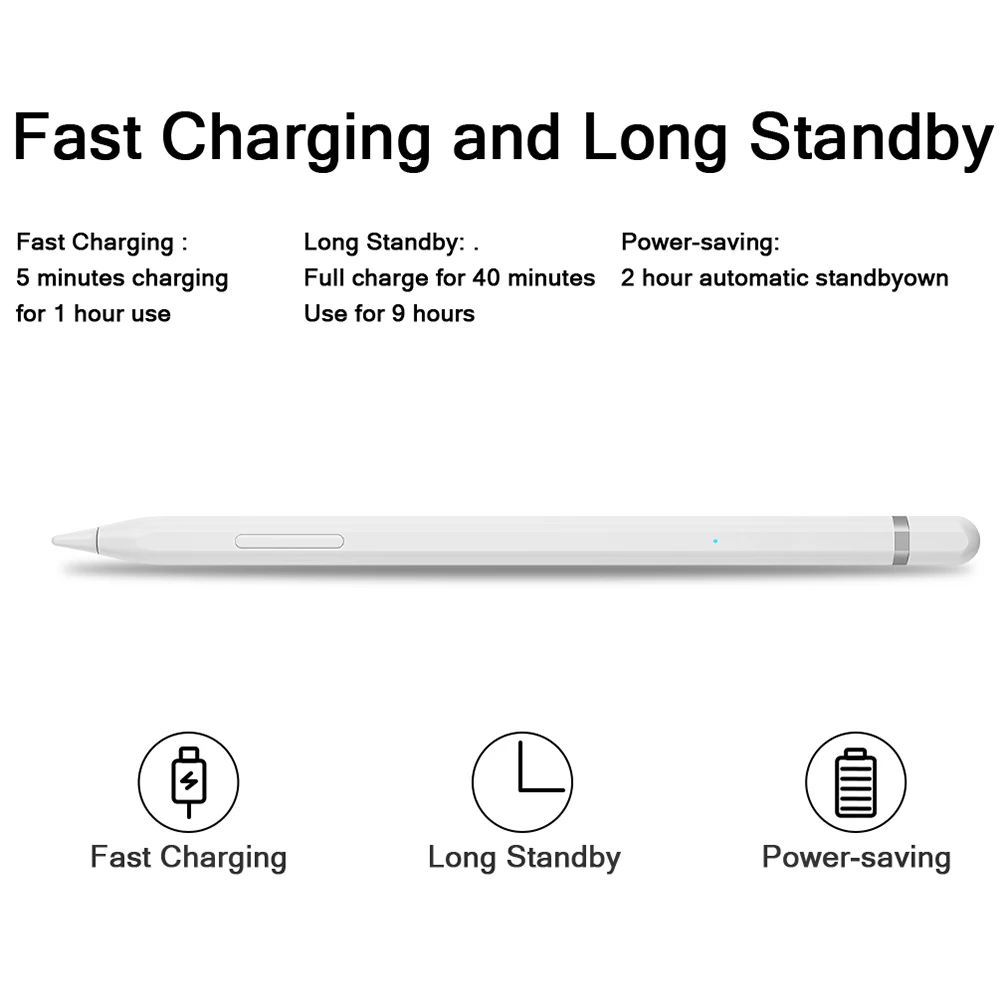 Tablet Stylus Pen with Palm Rejection Active Touch Screen Pen for Apple Pencil 2 iPad Pro Wholesale Stylus Pen