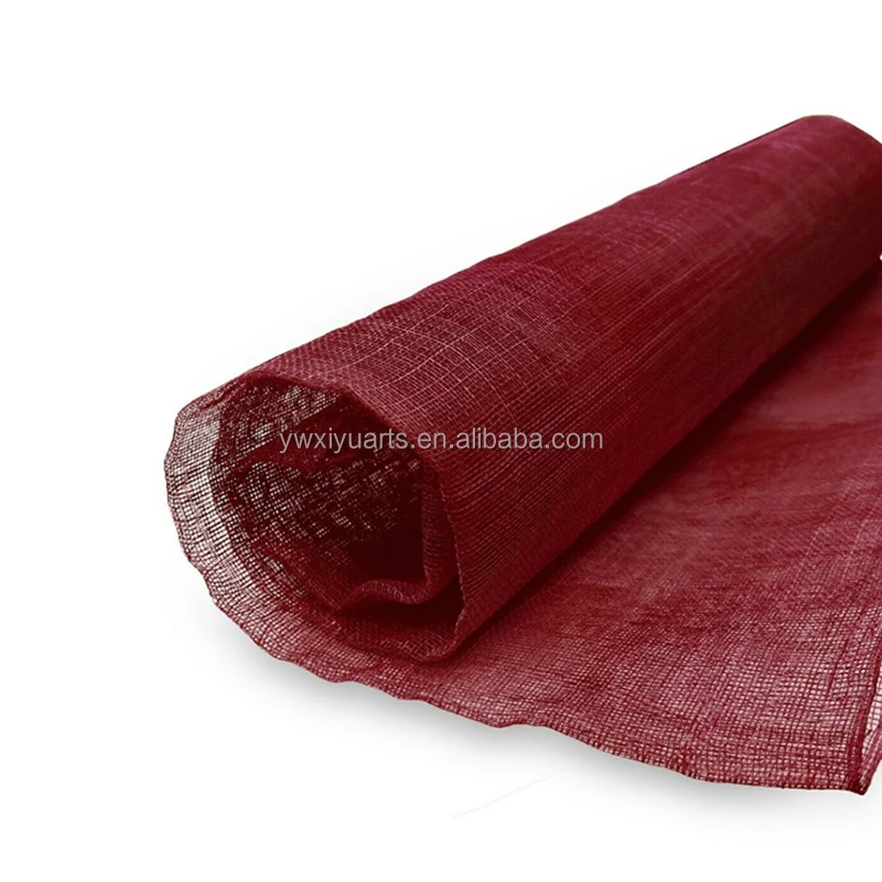 Factory Wholesale Dyed Sinamay Fabric (Plain Weave 90cm Wide) for Millinery Hats-Trade Assurance Payment