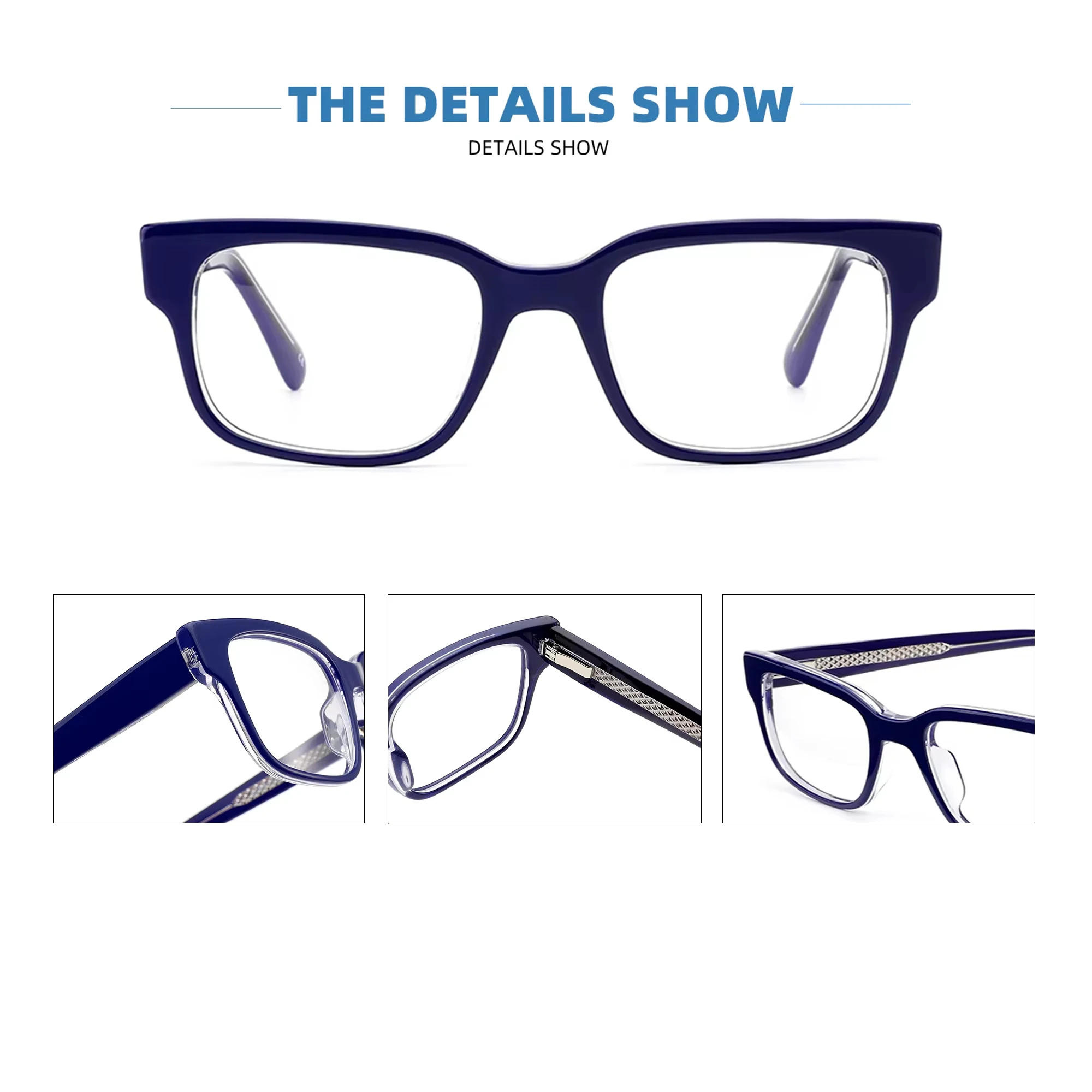 2025 Premium Vintage acétate optique cadres affaires hommes cadres