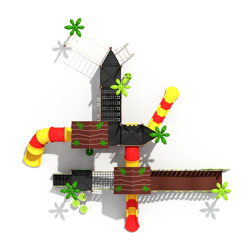 Children Outdoor Garden Playground Manufacturer High Quality PE Board Theme Park Equipment Kids Slide