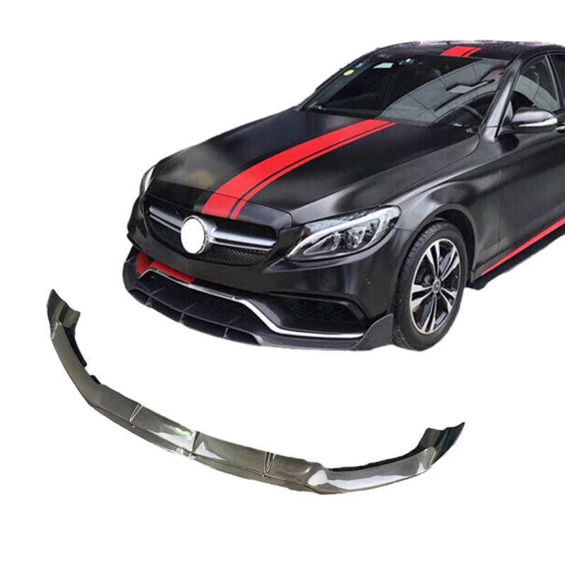 W205 PSM Style Carbon Fiber Fibre Body Kit Front Lip Splitter Fits For Mercedes Benz C Class W205 2015-2018