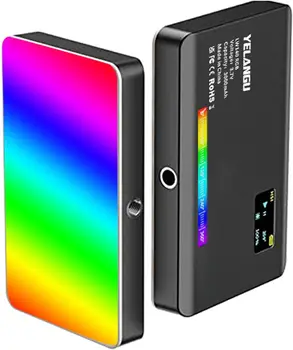 YELANGU Mini RGB LED Video Light Panel, 2500-9000K Adjustable Color Temperature
