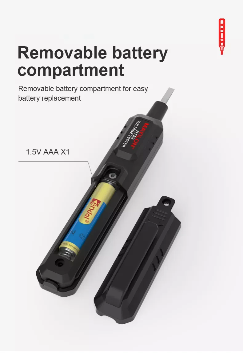 LCD Display AC Voltmeter Voltage Tester LCD Display Flash Light AC Voltage Detector