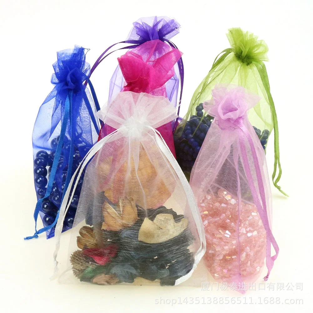 Hot sale silk drawstring bag organza bags jewelry