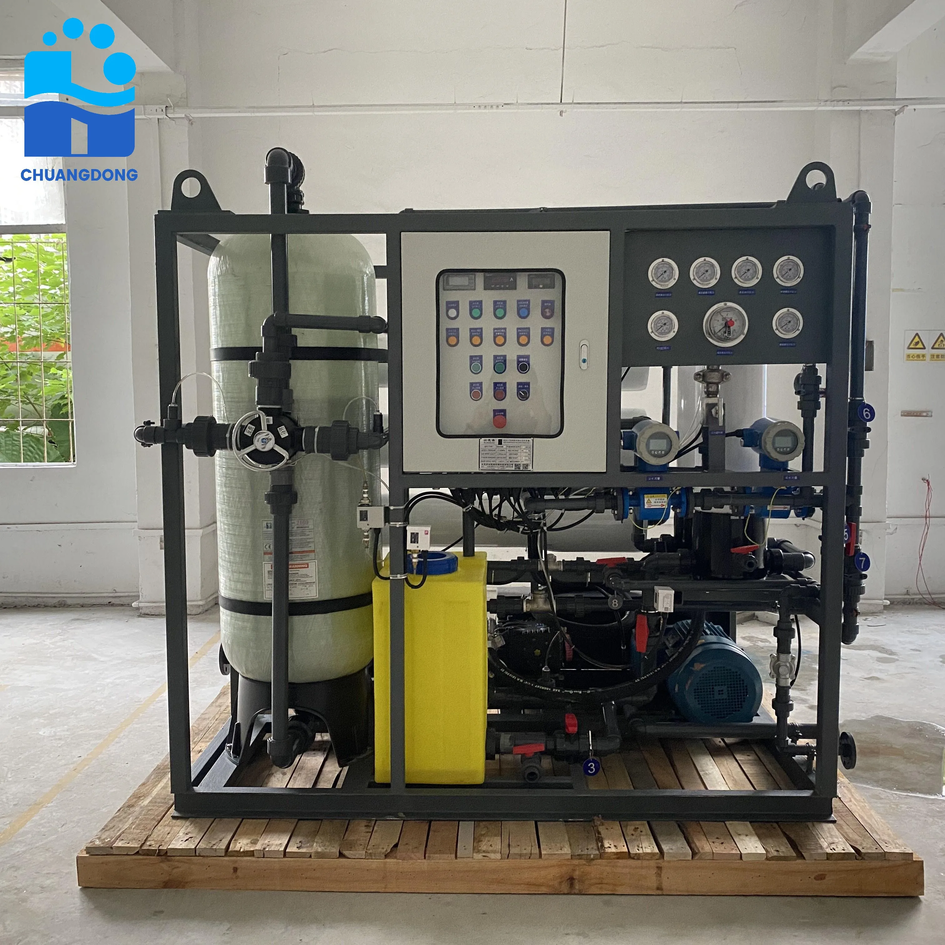30 M3/d Reverse Osmosis System Water Filter with Ro Membrane Water Treatment Plant for Sea Water Desalination