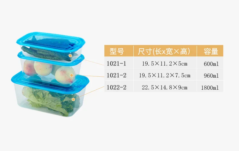 Kitchen Plastic Airtight Food Storage Container Set For Meal And Snack