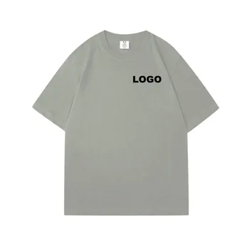 Summer Men's Clothing 3D Foam Puff Print 230 Grams 100% Cotton Blank Plain Men T-shirt Logo Tshirt For Man