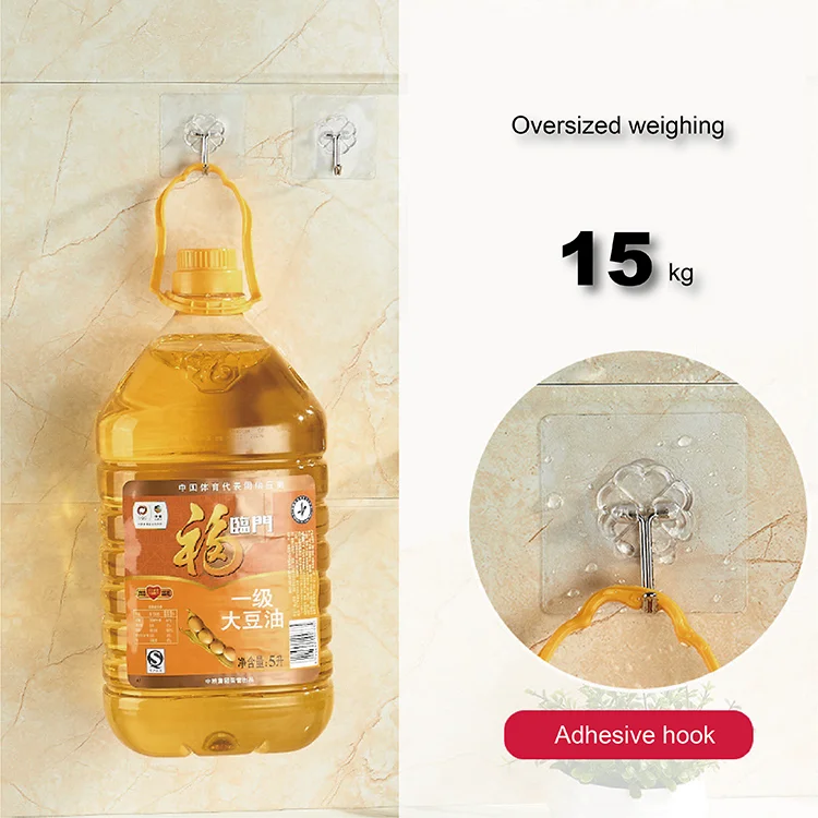 Adhesive Wall Hooks Wall Hanger Transparent Suction Cup Sucker Hook Transparent Wall Hooks