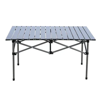 Factory Price Foldable Table Aluminum Camping Portable Adjustable Picnic Outdoor Durable Roll Top Up Table