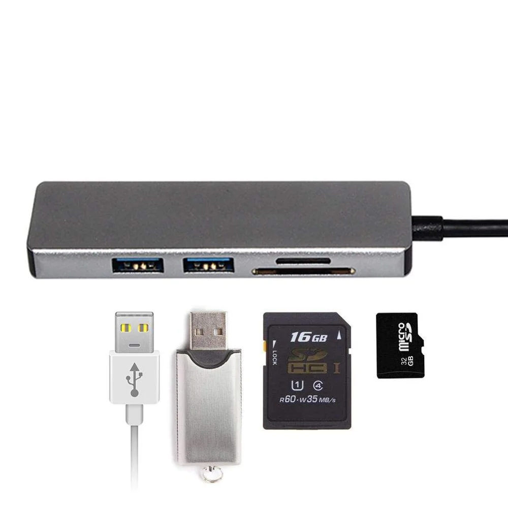 5 в 1 Micro Usb мама к Type C папа адаптер Usb-C док-станция USB 3,1 SD карта TF конвертер концентратор