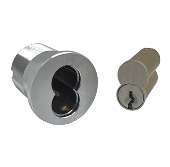 American Chrome Plated SFIC Door Lock Cylinder Durable and Stylish Replacement for Existing Cylinder Locks