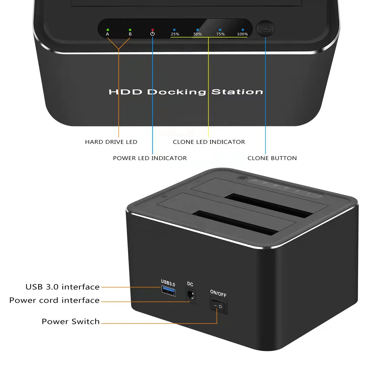 Chinese factory supplier supply  Hdd Hard Disk Drive Converter Usb3.0 To Sata/ide 2.5inch Hdd Enclosure Case Sata Usb3.0 - Buy Docking Station With Ssd Hdd usb-c Docking Station & Stand Sata Ssd/hdd Slotsata Hdd Docking Station Clone Double dual All In 1 Hdd Docking Station Driver All In One Hdd Docking Station