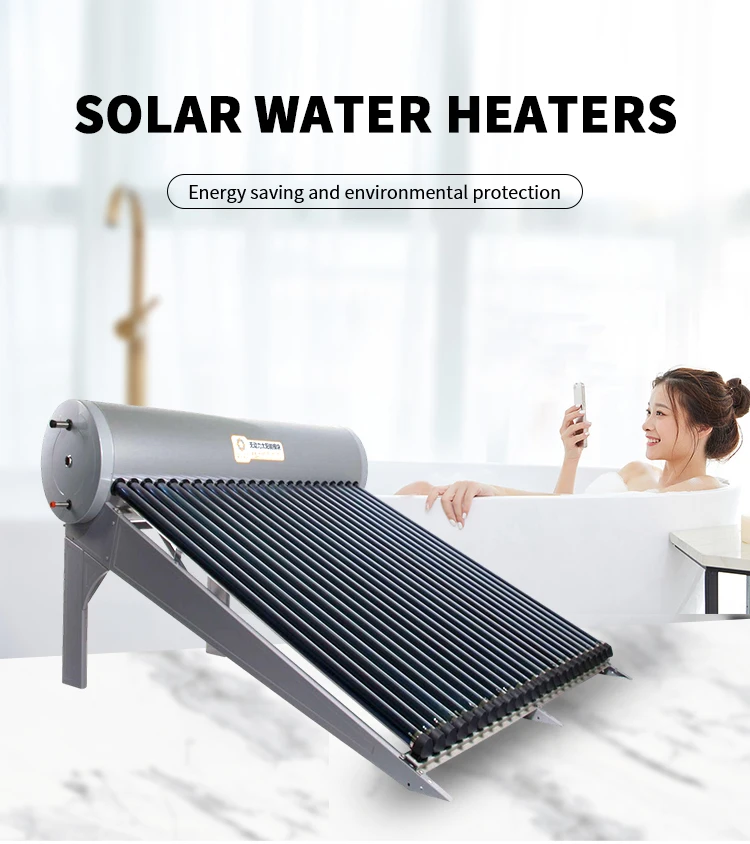 Guangzhou solar evacuated tube solar hot water heater for home solar system geyser 150L household