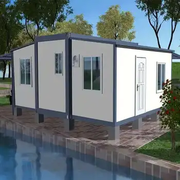 Fully Equipped 40ft Light Steel Modular Office Container House Expandable Prefab Home Made with Wooden Sandwich Panel for Hotels