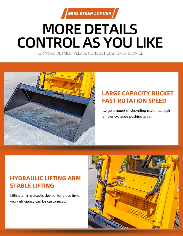 Mini Excavator Skid Steer Backhoe Loader Tractor Attachments Hydraulic ...