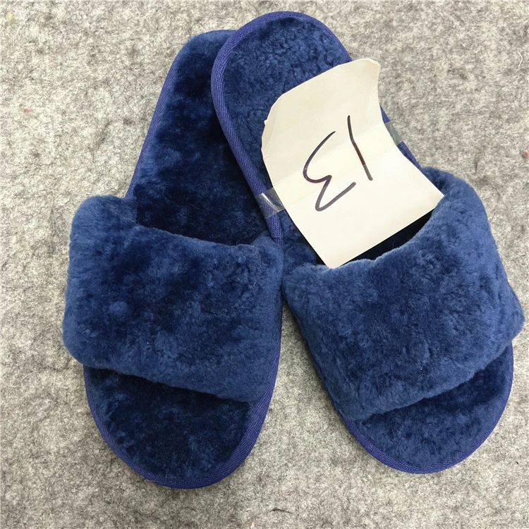 leather and wool slippers
