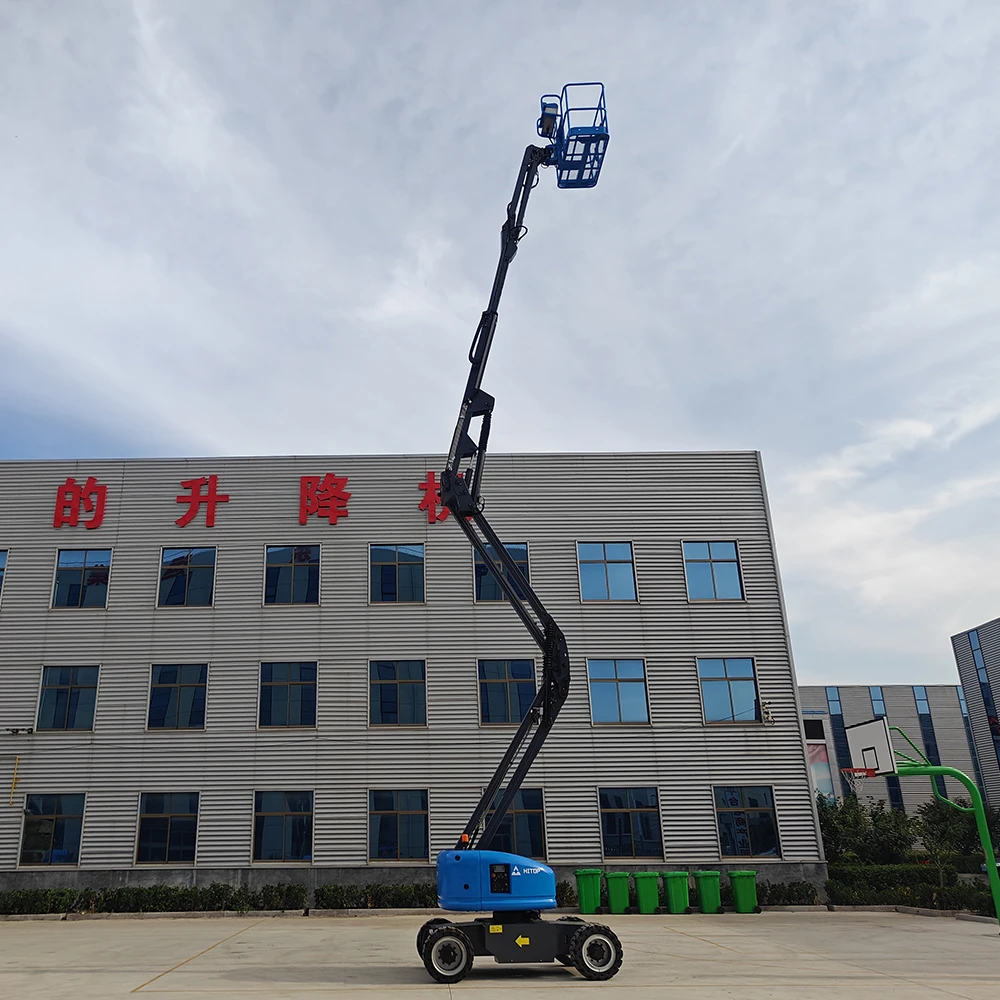 New / Second Hand Four-wheel Construction Self Propelled Telescopic Electric Boom Lift for Sale