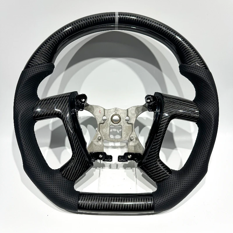 Carbon Fiber & Perforated Leather Steering Wheel for Chevrolet Silverado