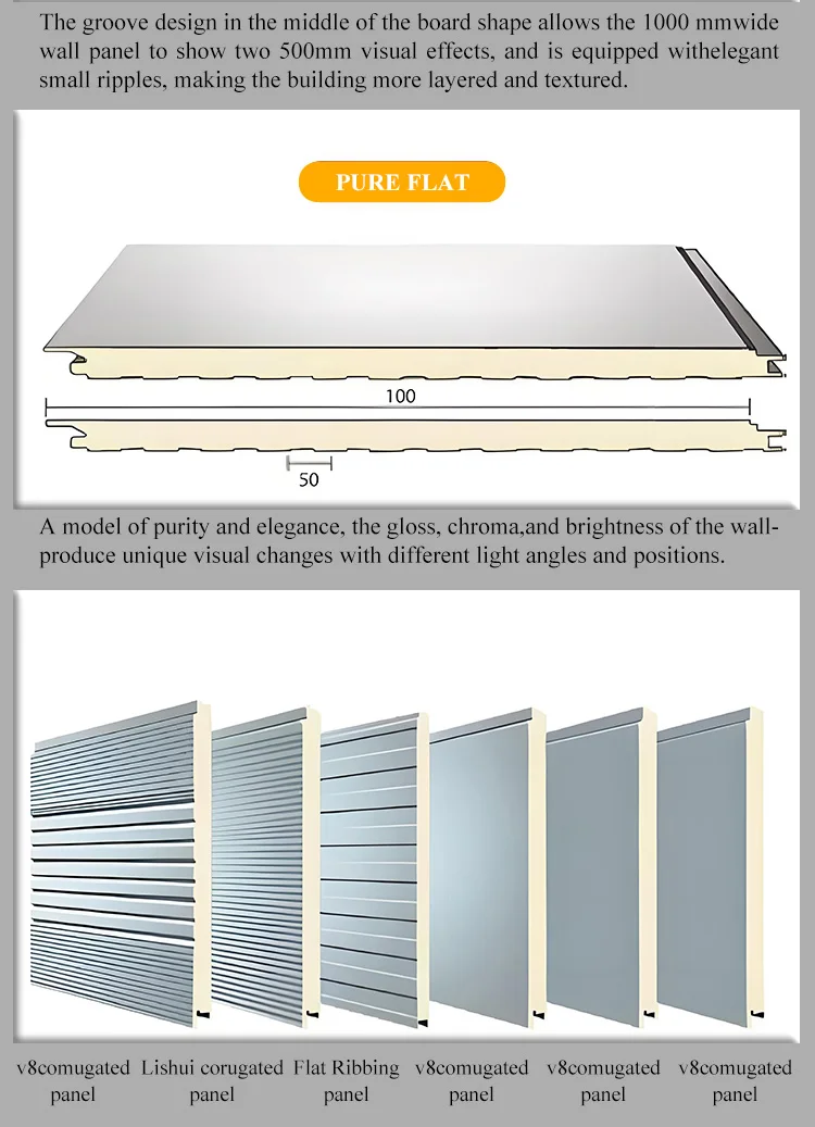 Pir Pu Polyurethane Insulated Cold Storage Panel manufacture