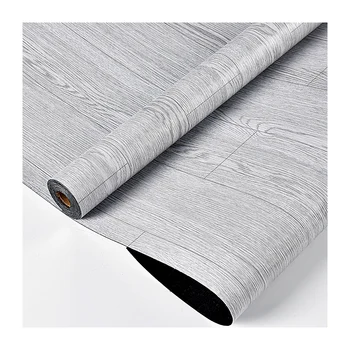 Flooring Roll Peel and Stick Waterproof Wear Layer 0.3mm Thickness 1.5mm Wood Grain Self Adhesive PVC Vinyl Flooring Roll