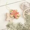 Brown Gingerbread Man w/big Bow  1pc