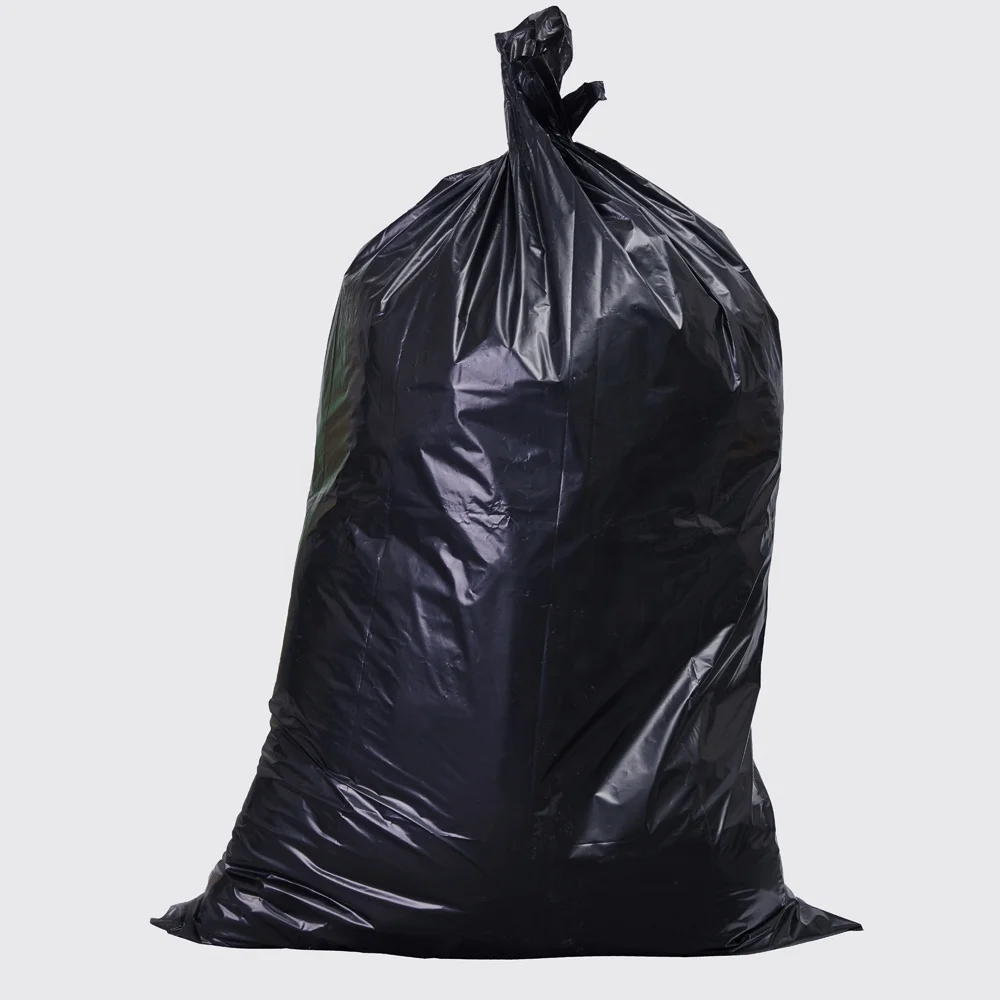 Heavy Duty Recycled Large Portable Black Hdpe Plastic Bin Liner Trash