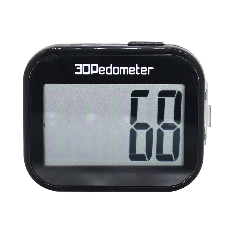 Gift sports health Multi-function 3D Digital Display Sensor Walking Running Step Distance Counter Tracking Pedometer with Clip