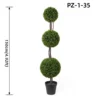 Albero topiario alto triplo in bosso con stelo attorcigliato (150 cm/4,92 piedi)