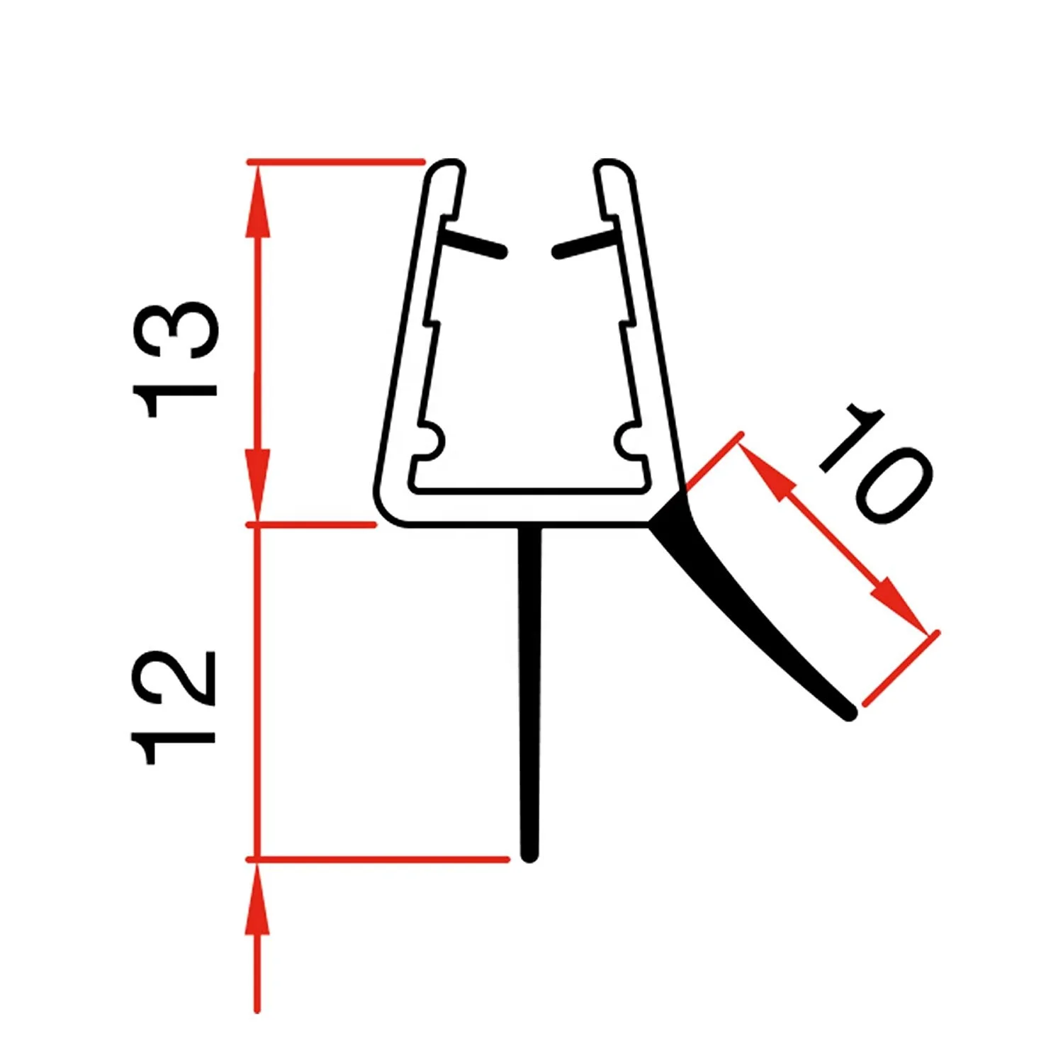 product hot sale  shower door bottom rubber seal strip waterproof clear pvc shower seal rubber door seal-5