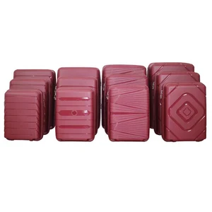 15 PIECES SET SEMI FINISHED PP LUGGAGE WHOLESALE PRICE  HIGH QUALITY HARD SHELL