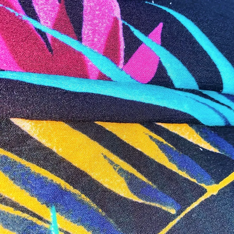 Новый продукт, ткань для платья, 100% искусственный шелк, 30*24/68*44, креп-тканый с принтом