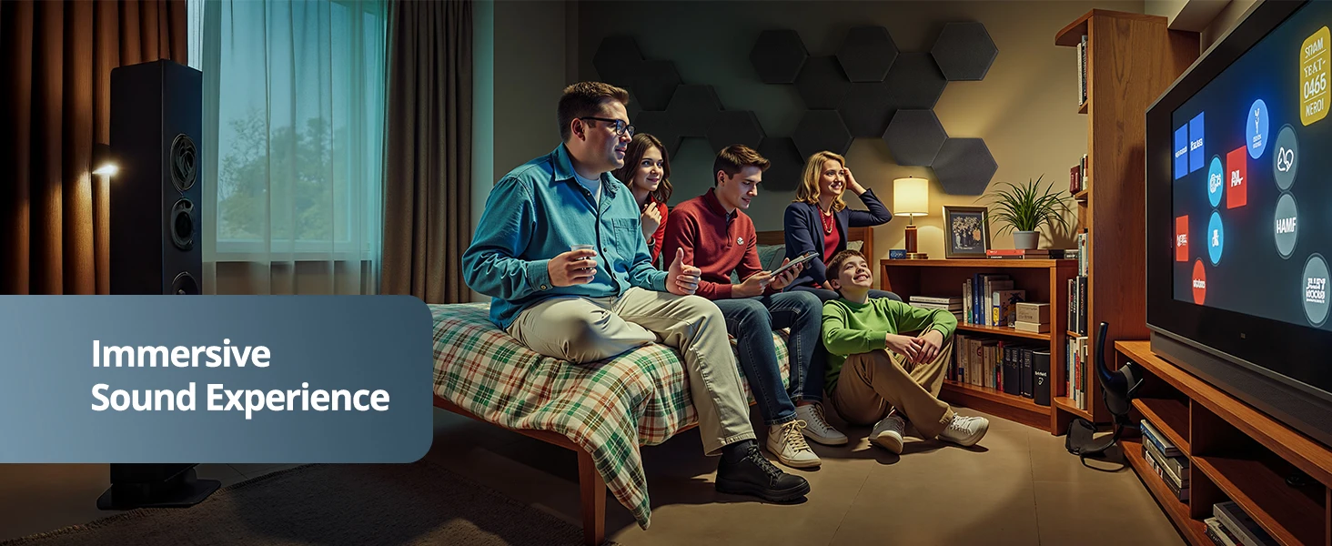 12-Pack 3D Hexagon Dual Thickness Black Acoustic Foam Panels Sound Absorbing Decorative Art Tiles for Room Bedroom Living Room factory