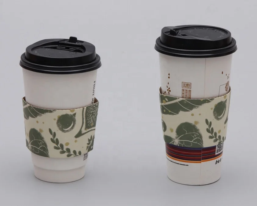 100-1000 PCS Disposable Paper Coffee Cup Sleeves Insulation Cover Kraft  Paper