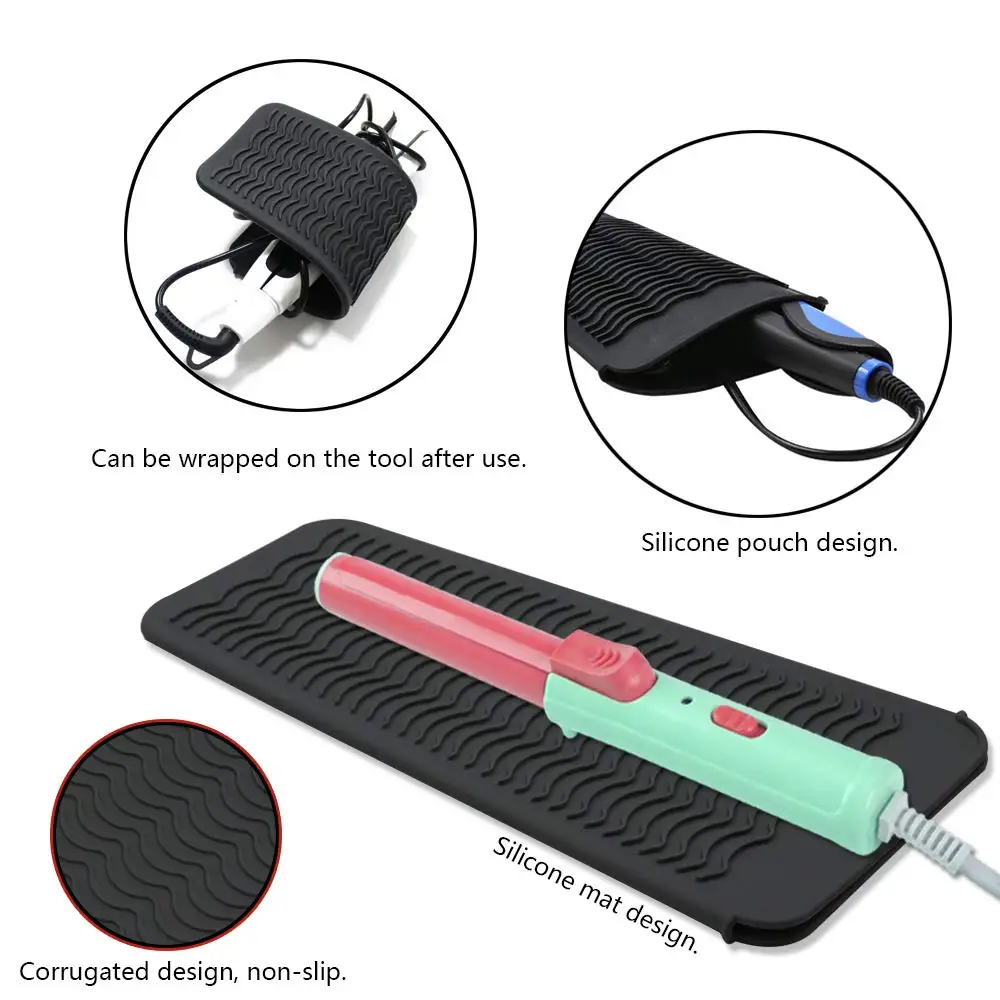 Wholesale Ecofriendly Silicone Travel Pouch Curling Iron Holder