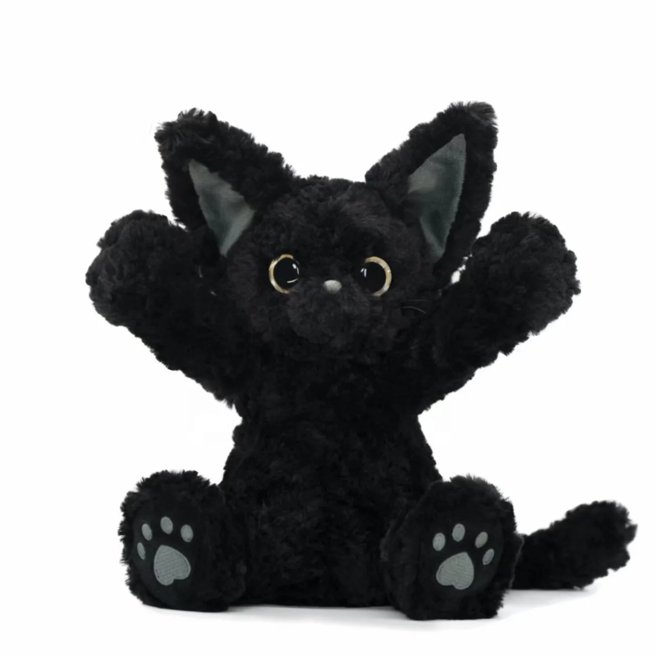 Factory Audits Professional Make Your Own Custom Plush Toy Character Plushie Custom Dolls Stuffed Animals--Black Cat