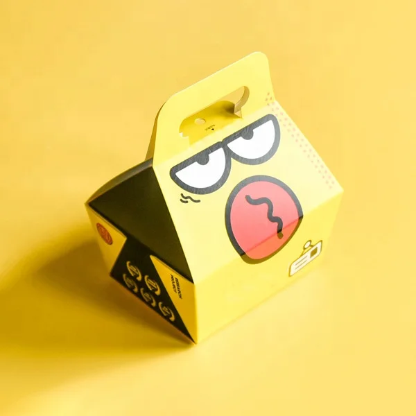 Yellow Ecofriendly Square Food Takeaway Paper Boxes To Go Boxes Restaurant Fried Chicken Boxes