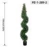 Green Artificial Spiral Cypress Topiary Tree (150cm/4.92ft)