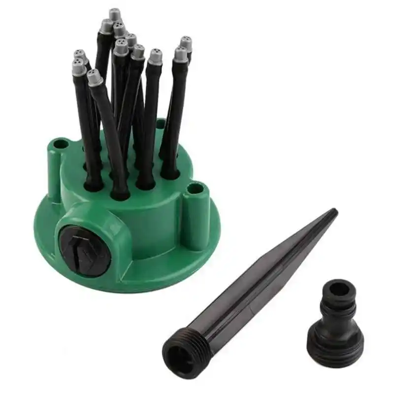 SaiDian Rasensprenger 360° Drehbar – 9 Sprühfunktionen, Bis 10 M Reichweite – Für Garten, Blumen & Gemüse