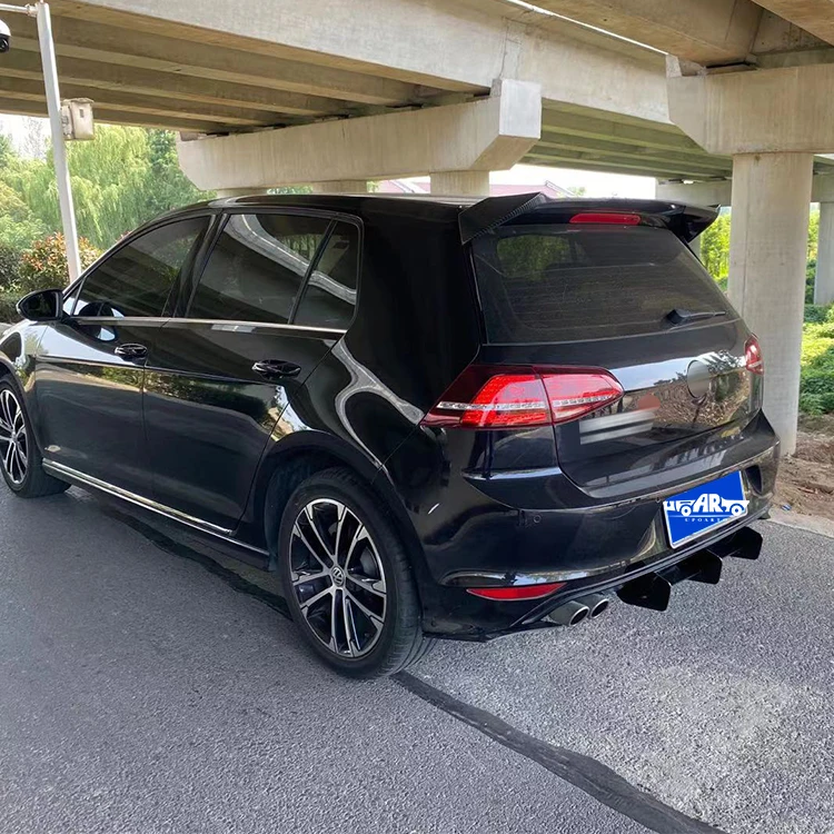 Haosheng Car Kit Factory Wholesale Plastic Rear Blade Bumper Diffuser for VW Volkswagen Golf 7 MK7 R-LINE Overseas Version