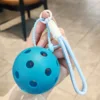Light blue ball-shaped rubber buckle-light blue cord